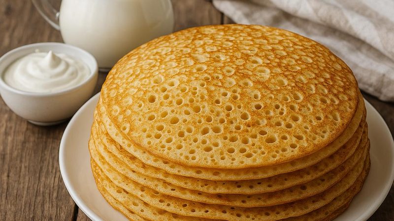 Ажурные блины на кефире