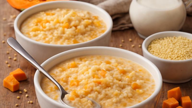 Безмолочная каша и на молоке с тыквой и пшеном: рецепт