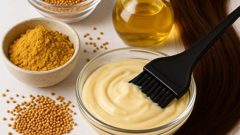 Эффективная маска для волос с горчицей