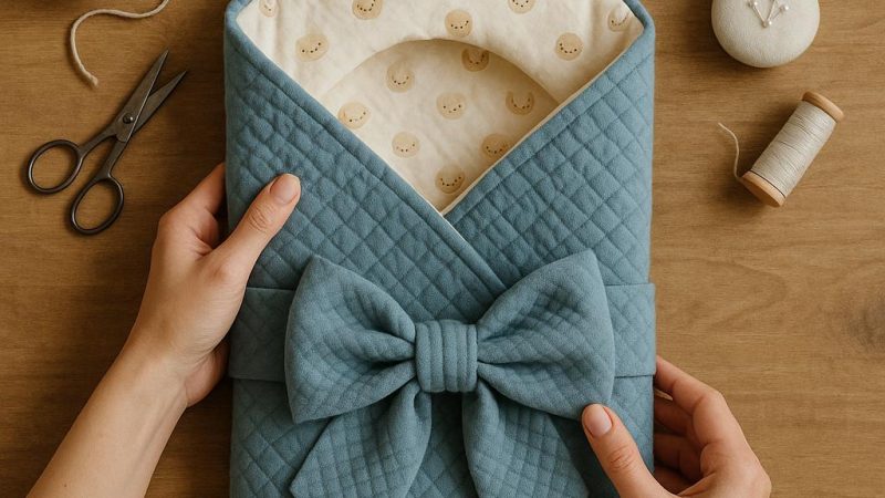 Эффектный конверт для новорожденного своими руками