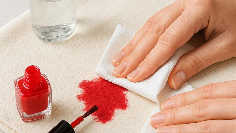 Как быстро и эффективно отстирать лак для ногтей с ткани?
