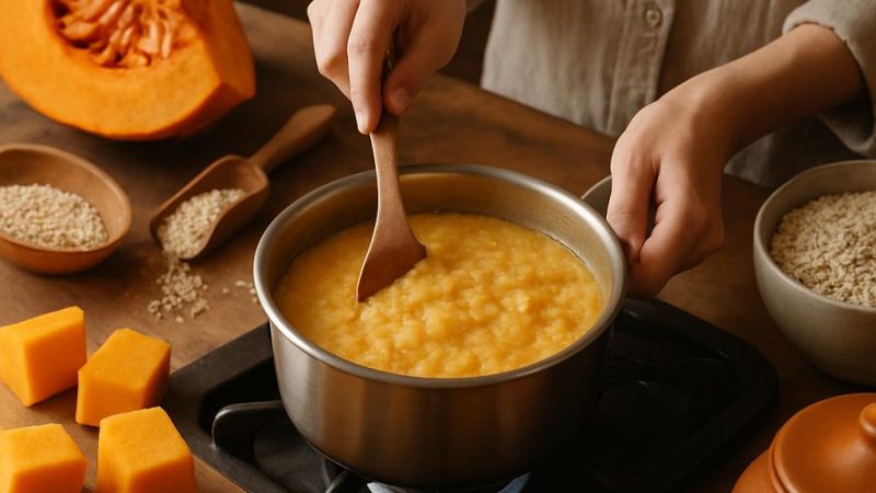 Как готовится вкусная каша из тыквы