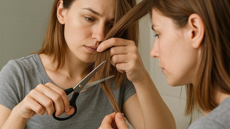 Как можно самой подстричь волосы?