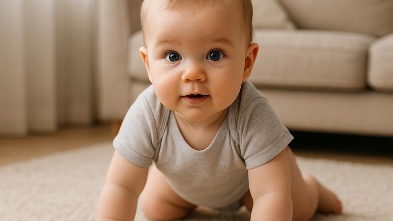 Когда маленький ребенок начинает ползать