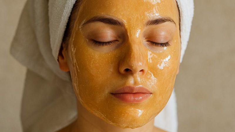 Полезная желатиновая маска для лица