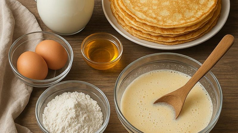 Рецепт вкусных блинов на молоке