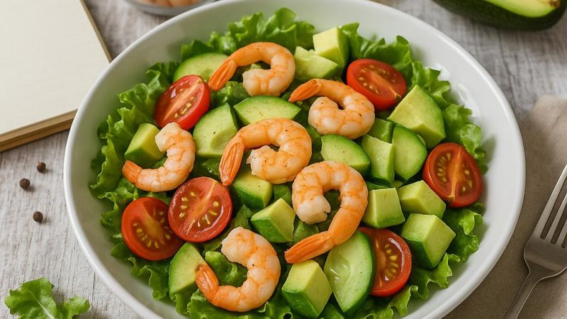 Рецепты заморского салата с креветками