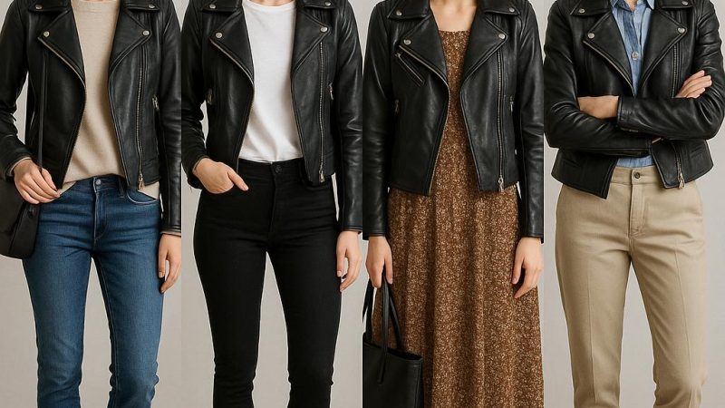 С чем можно носить кожаную куртку