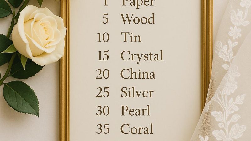 Узнайте: как называются свадьбы по годам